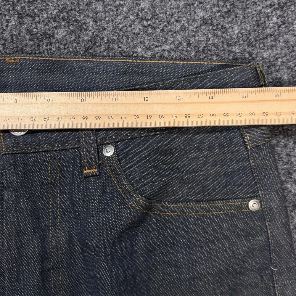Wallace & Barnes Selvedge Jeans Mens 28x32 Indigo Raw‎ Japanese Denim Workwear